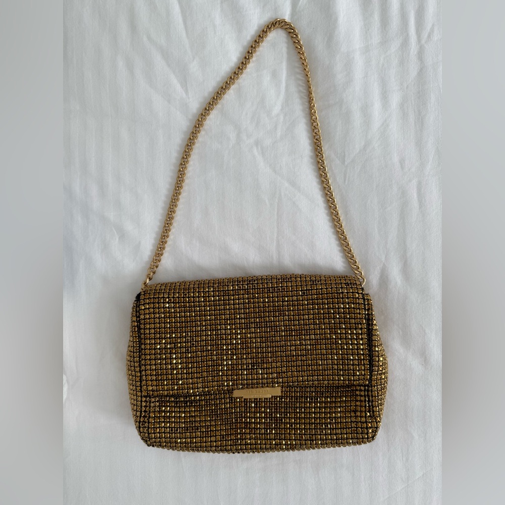 Ted Baker. gold clutch bag